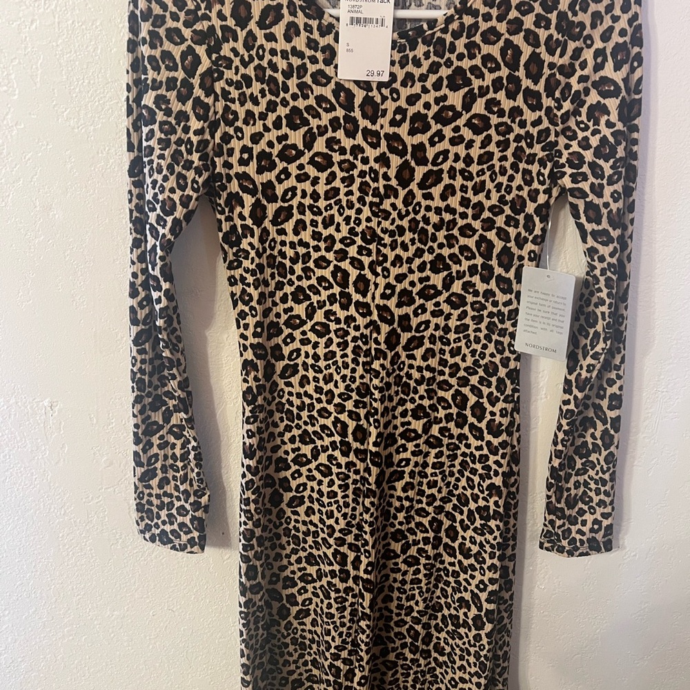 Velvet Torch Animal Print Dress - Black and Brown
